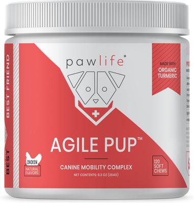 Agile Pup Canine Mobility Complex Chicken Flavor Soft Chews Dog Supplement, 120 count