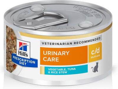 c/d Multicare Urinary Care Vegetable, Tuna & Rice Stew Wet Cat Food, 2.9-oz, case of 24