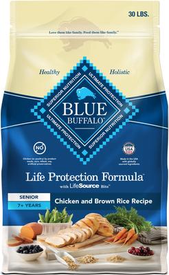 Bundle: Zesty Paws Advanced Mobility Chicken Flavored Chews Joint Supplement + Blue Buffalo Life Protection Formula Chicken & Brown Rice Recipe Dry Food for Senior Dogs
