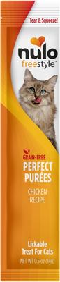Freestyle Perfect Purees Chicken Recipe Grain-Free Lickable Cat Treats, 0.5-oz, case of 48