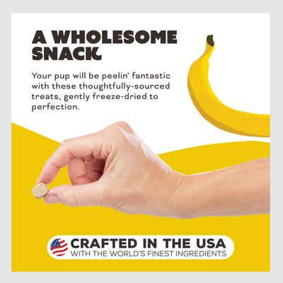 Peelin' Fantastic Chicken & Banana with Goat Milk Flavored Crunchy Dog Treats, 2-oz bag
