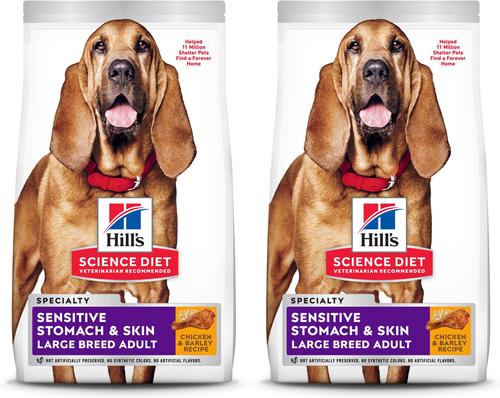 Adult Sensitive Stomach & Sensitive Skin Large Breed Chicken & Barley Recipe Dry Dog Food, 30-lb bag