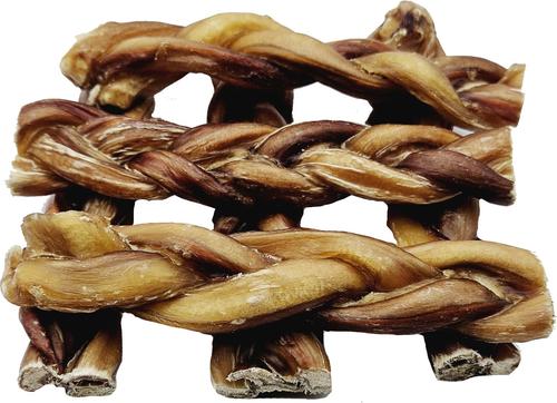 6-in Braided Bully Sticks Dog Treats, 3 count