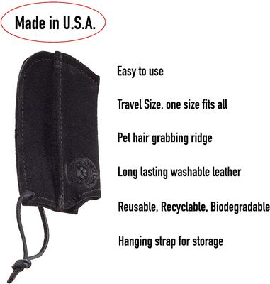 Pocket Travel-Size Pet Hair & Lint Remover, Black