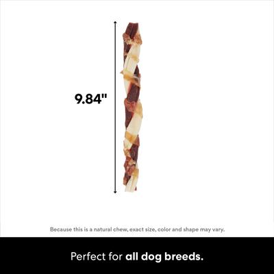 Triple Flavor Rawhide Twist Dog Treats, 40 count