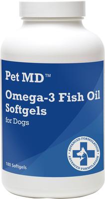 Omega-3 Fish Oil Softgel Dog Supplement, 180 count