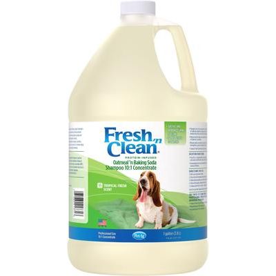 PetAg, Fresh 'n Clean Oatmeal 'n Baking Soda Shampoo 10:1 Concentrate, Tropical Fresh Scent, 3.78 L.
