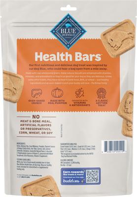 Bundle: Variety Pack - Blue Buffalo Health Bars Baked with Banana & Yogurt Dog Treats, Pumpkin & Cinnamon & Apples & Yogurt Flavors