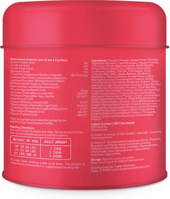 Digestive Support + Probiotics Banana & Apple Flavored Soft Chews Dog Supplement, 90 count