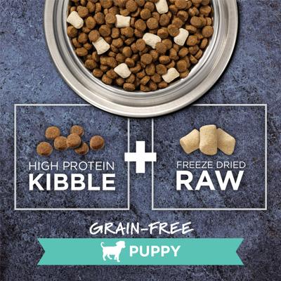 Bundle: Instinct Raw Boost Puppy Grain-Free Recipe with Real Chicken & Freeze-Dried Raw Pieces Dry Dog Food, 10-lb bag + Zesty Paws 8-in-1 Multifunctional Chicken Flavor Soft Chew Dog Supplement, 90 count
