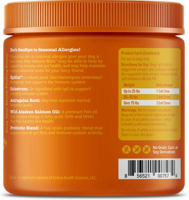 Bundle: Zesty Paws Curcumin Bites Everyday Vitality Duck Flavor Dog Supplement, 90 count + Zesty Paws Allergy & Immune Support Lamb Flavor Soft Chew Dog Supplement, 90 count