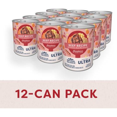 Alimento húmedo para perros Original Ultra Beef Recipe, lata de 13 oz, caja de 12