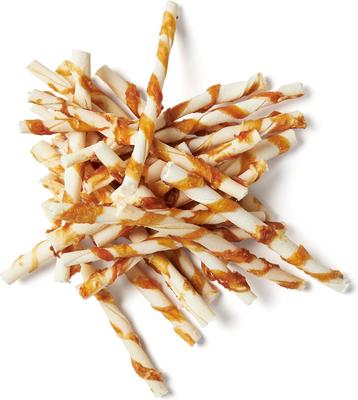 Chicken Wrapped Rawhide Twist Dog Treats, 100 count