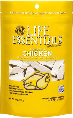 Life Essentials Chicken Freeze-Dried Cat & Dog Treats, 5-oz bag, bundle of 2