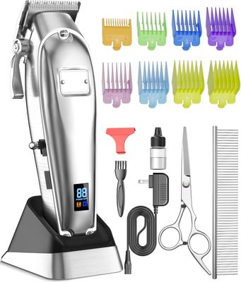 K52NTS Cordless 2-Speed Pet Hair Grooming Clipper for Thick Heavy Coats, Silver