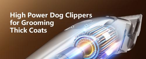 K52NTS Cordless 2-Speed Pet Hair Grooming Clipper for Thick Heavy Coats, Silver