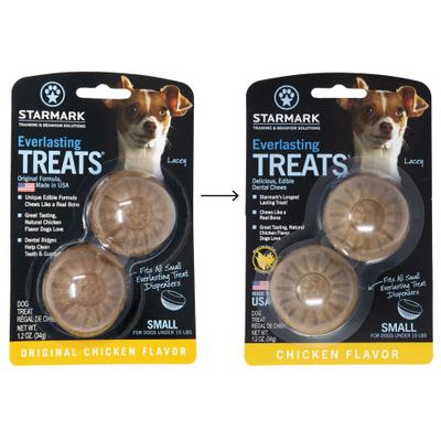 Premios para perros Everlasting con sabor a pollo, tamaño pequeño, 2 unidades