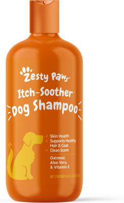 Bundle: Zesty Paws Allergy & Immune Support Lamb Flavor Soft Chew Dog Supplement, 90 count + Zesty Paws Oatmeal Anti-Itch Dog Shampoo with Aloe Vera & Vitamin E, 16-oz bottle