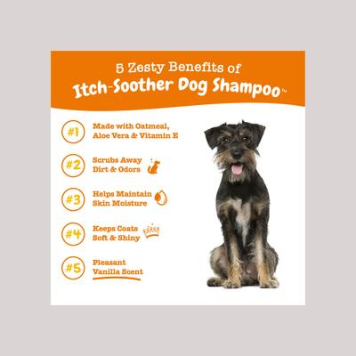 Bundle: Zesty Paws Allergy & Immune Support Lamb Flavor Soft Chew Dog Supplement, 90 count + Zesty Paws Oatmeal Anti-Itch Dog Shampoo with Aloe Vera & Vitamin E, 16-oz bottle