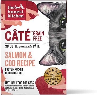 Grain-Free Salmon & Cod Pate Wet Cat Food, 5.5-oz, case of 12