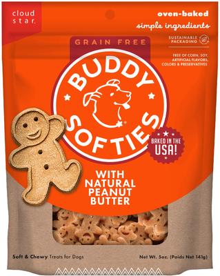 Softies with Peanut Butter Soft & Chewy Dog Treats, 5-oz bag