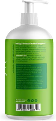 Bundle: Zesty Paws All Ages Calming Bites Behavior Bacon Flavor Cat Supplement, 60 count + Zesty Paws Hemp Elements Salmon Flavored Omega Oil + Hemp Dog & Cat Supplement, 32-oz bottle