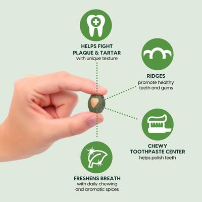 Brushless Toothpaste Mini Dental Dog Treats, 4-oz bag, count varies