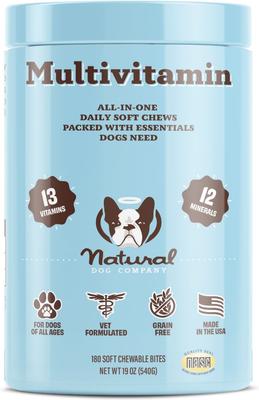 Multivitamin Peanut Butter & Bacon Flavored Soft Chew Supplement for Dogs, 180 count