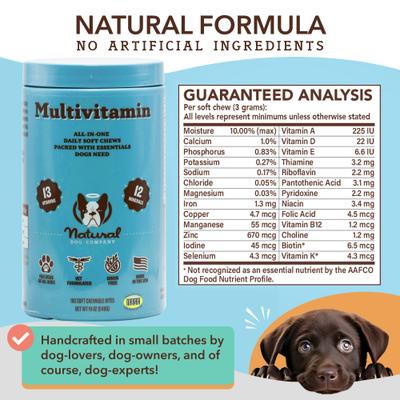 Multivitamin Peanut Butter & Bacon Flavored Soft Chew Supplement for Dogs, 180 count
