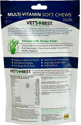 Chicken Flavored Soft Chews Multivitamin for Dogs, 30 count