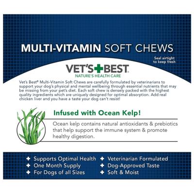 Chicken Flavored Soft Chews Multivitamin for Dogs, 30 count