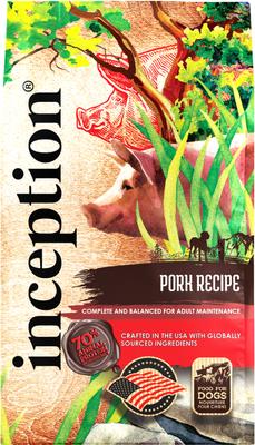 Paquete: Alimento seco Inception Pork Recipe (bolsa de 12 kg) + premios suaves y masticables para perros (bolsa de 113 g)