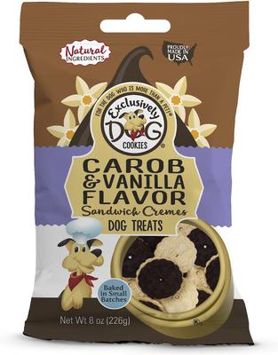 Carob Sandwich Cremes Dog Treats, 8-oz bag