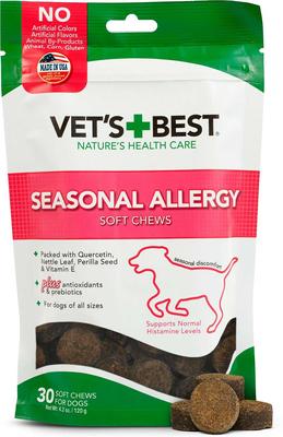 Bundle: Vet's Best Seasonal Allergy Soft Chews Dog Supplement, 30 count + Vet's Best Seasonal Allergy Relief Dog Supplement, 60 count