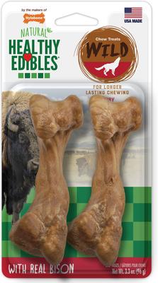 Healthy Edibles WILD Natural Long Lasting Bison Dog Chew Treat, Medium, 2 count