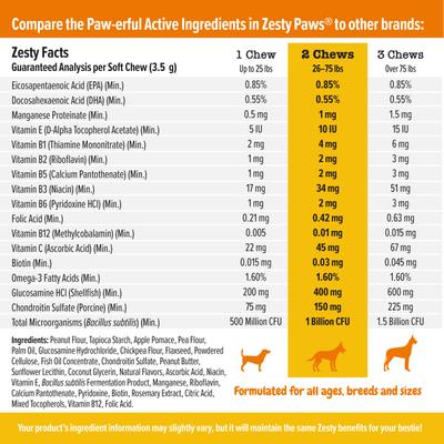 Bundle: Zesty Paws 8-in-1 Multivitamin Bites + Salmon Bites Skin & Coat Dog Supplement
