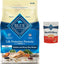 Paquete: Alimento seco Blue Buffalo Life Protection Formula para adultos con pollo y arroz integral + Barritas de salud horneadas con tocino, huevo y queso para perros