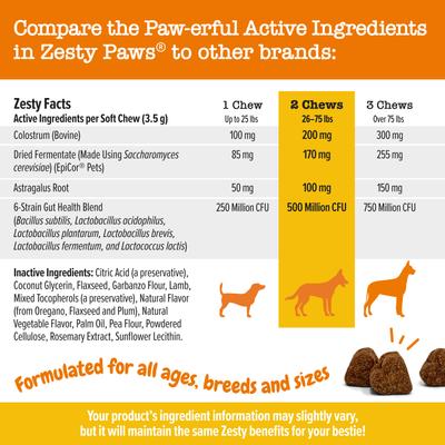 Bundle: Zesty Paws 8-in-1 Multivitamin Bites + Aller-Immune Bites Lamb Flavor Immune System Soft Chews Dog Supplement