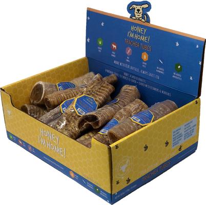 ¡Trachea Tubes - Masticables de búfalo con revestimiento de miel natural, sin cereales, para perros, 20 unidades!