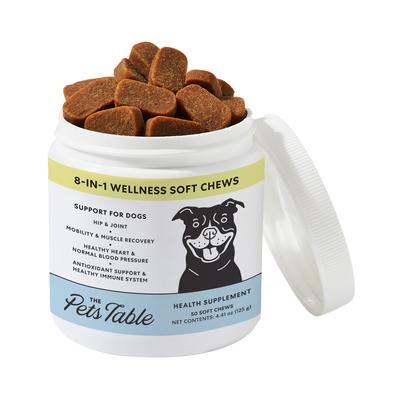 8-in-1 Chicken Flavored All in One Wellness Soft Chew Vitamin Supplement for Dogs, 50 count