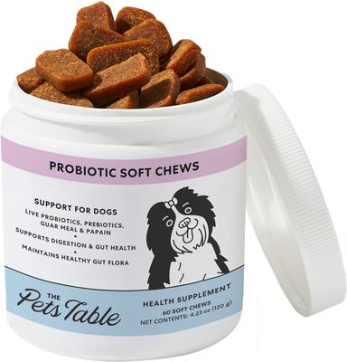 Probiotic Duck Flavored Soft Chew Gut Health & Digestion Aid Supplement for Dogs, 60 count