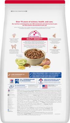 Paquete: Alimento seco Hill's Science Diet para adultos de razas grandes con cordero y arroz integral + suplemento multivitamínico Zesty Paws 8 en 1 con sabor a pollo