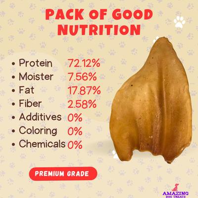 Natural Brown Cow Ear Dog Treats, 5 count