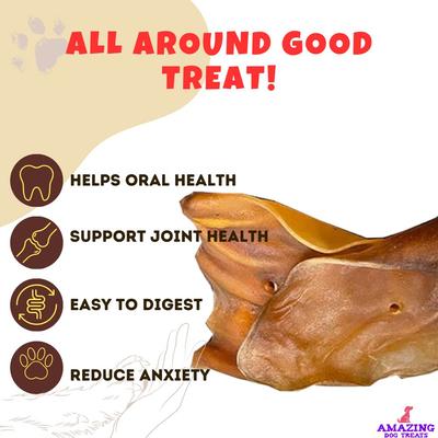Natural Brown Cow Ear Dog Treats, 5 count