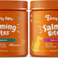 Bundle: Zesty Paws Zesty Paws All Ages, Calming Bites, Peanut Butter Flavored Soft Chews, Behavior Functional Dog Supplement, 90 count & Zesty Paws Salmon Bites Skin & Coat Dog Supplement, 90 count