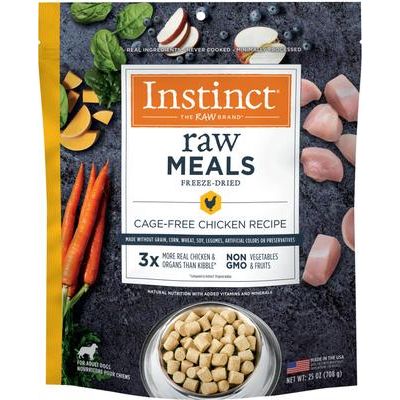 Comida liofilizada para perros adultos Raw Meals con receta de carne de res real, sin cereales, bolsa de 85 g