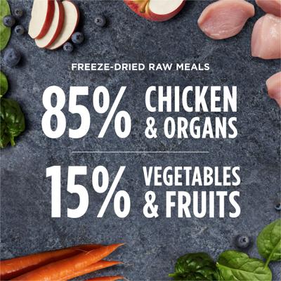 Raw Meals Cage-Free Chicken Recipe Grain-Free Adult Freeze-Dried Dog Food, 25-oz bag