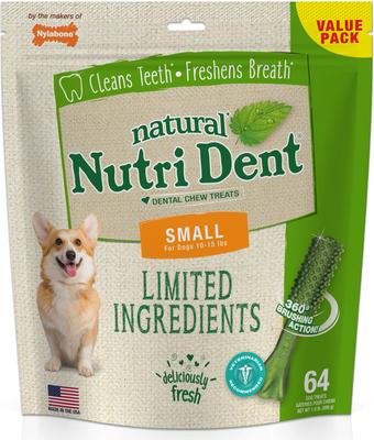 Nutri Dent Natural Dental Fresh Breath Flavored Chew Treat, Small, 28 count