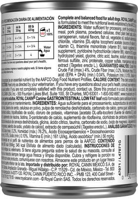 Adult Gastrointestinal Low Fat Loaf Canned Dog Food, 13.5-oz can, case of 24