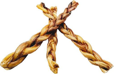 12-in Braided Bully Sticks Dog Treats, 3 count